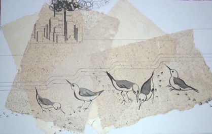Habitat Destruction
Handmade paper, Ink 18"x24"